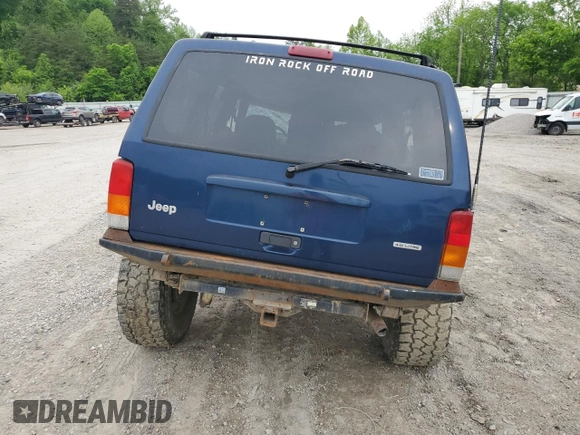 2001 Jeep Cherokee Sport with VIN 1J4FF48S21L595966, listed as a Copart auction lot 55946575 with Not provided miles and Salvage title. Bid and sale history available at DreamBid. Image 6.