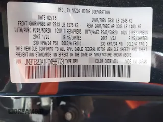 2015 Mazda CX-9 Grand Touring z VIN JM3TB2DA1F0456773, wystawiony jako IAAI lot #42257555 z przebiegiem 152 890 mil mil oraz . Historia ofert i sprzedaży dostępna na DreamBid. Obrazek 9.