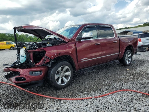 2021 Ram 1500 Limited with VIN 1C6SRFHT9MN633502, listed as a Copart auction lot 55673735 with 71,364 mi miles and Salvage title. Bid and sale history available at DreamBid. Image 1.