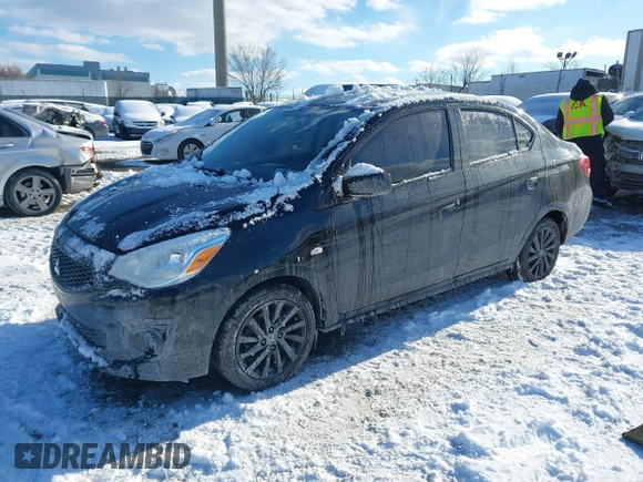 2020 Mitsubishi Mirage G4 SE with VIN ML32F4FJ3LHF07369, listed as a IAAI auction lot 41341163 with 52,975 mi miles. Bid and sale history available at carsss.com. Image 2.