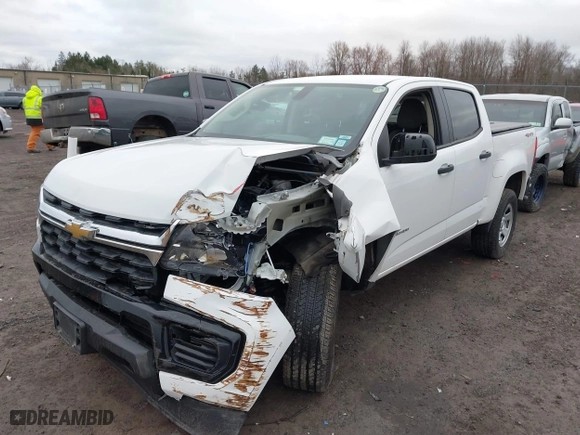 2021 Chevrolet Colorado 4WD Work Truck with VIN 1GCGTBEN6M1119967, listed as a IAAI auction lot 41801380 with 64,550 mi miles. Bid and sale history available at carsss.com. Image 2.