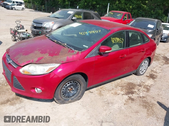 2012 Ford Focus SE with VIN 1FAHP3F24CL102709, listed as a IAAI auction lot 42491457 with 206,229 mi miles and . Bid and sale history available at DreamBid. Image 2.