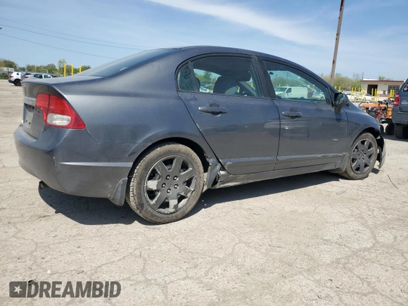 2011 Honda Civic LX with VIN 19XFA1F50BE027774, listed as a Copart auction lot 54888065 with 312,530 mi miles and Salvage Title. Bid and sale history available at DreamBid. Image 3.