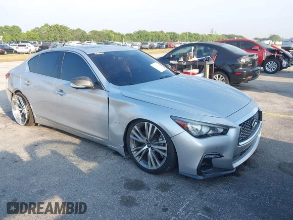 2019 Infiniti Q50 Luxe z VIN JN1EV7APXKM516277, wystawiony jako IAAI lot #41751440 z przebiegiem 52 638 mil mil oraz . Historia ofert i sprzedaży dostępna na DreamBid. Obrazek 1.