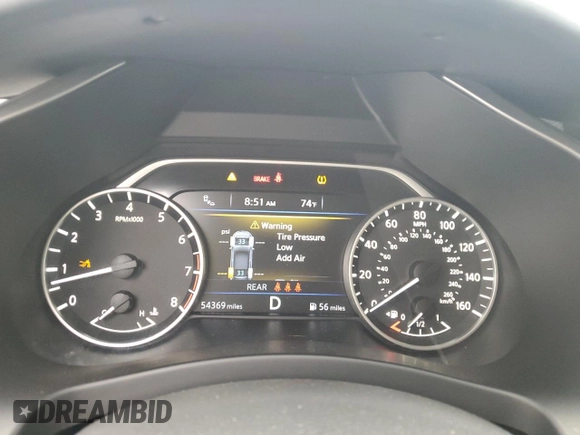 2023 Nissan Murano SV with VIN 5N1AZ2BS7PC139552, listed as a Copart auction lot 59264885 with 54,369 mi miles and Clean title. Bid and sale history available at DreamBid. Image 9.