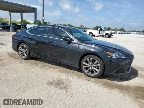 2020 Lexus ES 350 F Sport with VIN 58AGZ1B15LU079327, listed as a Copart auction lot 51901945 with 85,505 mi miles and Non repairable. Bid and sale history available at DreamBid. Image 4.