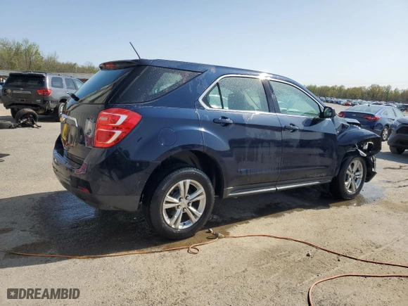2017 Chevrolet Equinox LS with VIN 2GNALBEK5H1568284, listed as a Copart auction lot 51169955 with 101,595 mi miles and Salvage Title. Bid and sale history available at carsss.com. Image 3.