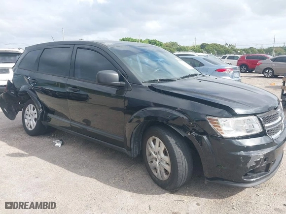 2015 Dodge Journey American Value Pkg with VIN 3C4PDCAB9FT712748, listed as a IAAI auction lot 41723356 with 132,840 mi miles. Bid and sale history available at carsss.com. Image 1.