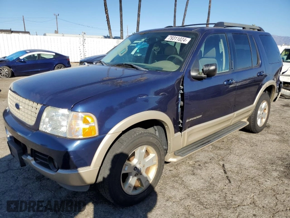 2005 Ford Explorer Eddie Bauer с VIN 1FMZU74E55UA46090, выставлен на аукционе Copart как лот 79311024 с пробегом 141 334 миль миль и Списание • Salvage title. История ставок и продаж доступна на DreamBid. Изображение 1.