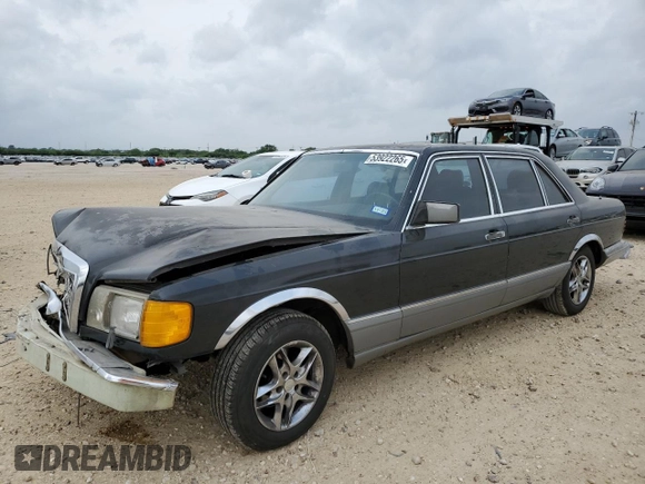 1987 Mercedes-Benz 560 with VIN WDBCA39DXHA343601, listed as a Copart auction lot 53922265 with 263,600 mi miles and Clean Title. Bid and sale history available at DreamBid. Image 1.