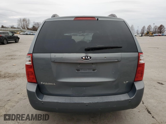 2009 Kia Sedona EX with VIN KNDMB233496314323, listed as a Copart auction lot 86199194 with Not Provided miles and Salvage Title. Bid and sale history available at carsss.com. Image 6.
