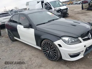 2012 Mercedes-Benz C C 63 AMG with VIN WDDGF7HB2CA682282, listed as a IAAI auction lot 41505447 with 109,438 mi miles. Bid and sale history available at carsss.com. Image 1.