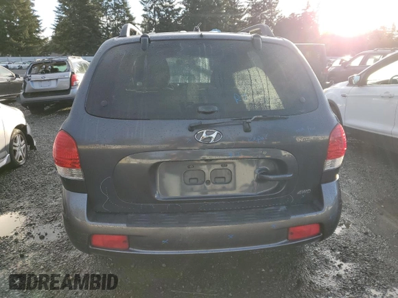 2005 Hyundai Santa Fe GLS with VIN KM8SC73D45U987706, listed as a Copart auction lot 77706174 with 160,646 mi miles and Salvage Title. Bid and sale history available at carsss.com. Image 6.