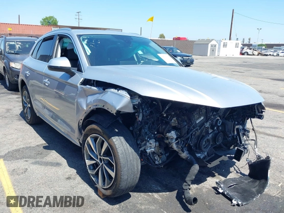 2022 Audi Q5 S line Premium Plus with VIN WA1EAAFY2N2056520, listed as a IAAI auction lot 42531917 with Not provided miles and . Bid and sale history available at DreamBid. Image 1.