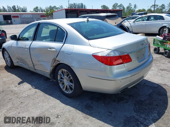 2011 Hyundai Genesis with VIN KMHGC4DF4BU130348, listed as a IAAI auction lot 41816459 with 151,650 mi miles and . Bid and sale history available at DreamBid. Image 3.