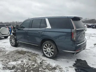 2021 Cadillac Escalade Premium Luxury Platinum with VIN 1GYS4DKL2MR193839, listed as a Copart auction lot 86813234 with 123,657 mi miles and Salvage Title. Bid and sale history available at carsss.com. Image 2.
