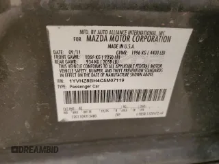 2012 Mazda 6 i Sport with VIN 1YVHZ8BH4C5M07119, listed as a Copart auction lot 49484775 with 228,935 mi miles and Salvage Title. Bid and sale history available at carsss.com. Image 12.