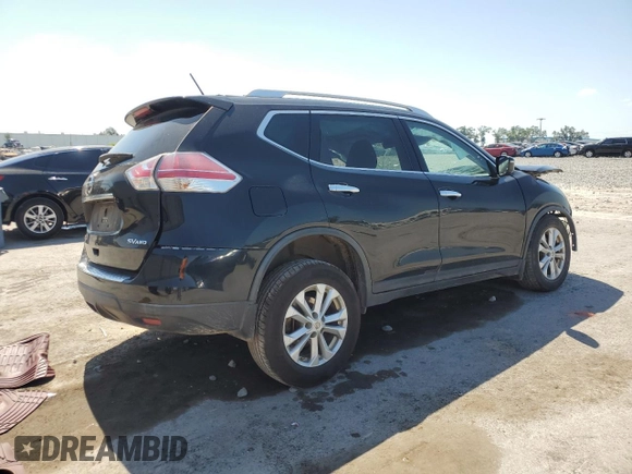 2015 Nissan Rogue SV with VIN KNMAT2MV7FP526333, listed as a Copart auction lot 52673815 with 155,262 mi miles and Salvage Title. Bid and sale history available at carsss.com. Image 3.