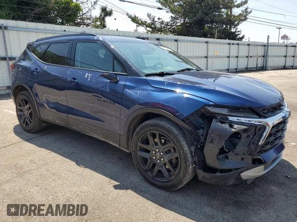 2023 Chevrolet Blazer LT with VIN 3GNKBCR46PS120387, listed as a Copart auction lot 58503205 with 20,690 mi miles and Salvage title. Bid and sale history available at DreamBid. Image 4.