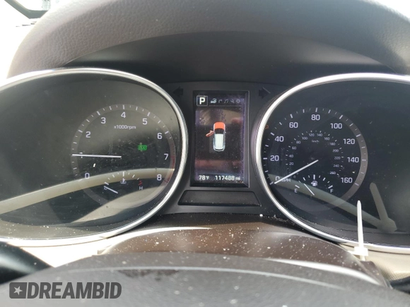 2017 Hyundai Santa Fe 2.4L with VIN 5NMZU3LB7HH052263, listed as a Copart auction lot 57065895 with 117,488 mi miles and Salvage title. Bid and sale history available at DreamBid. Image 9.