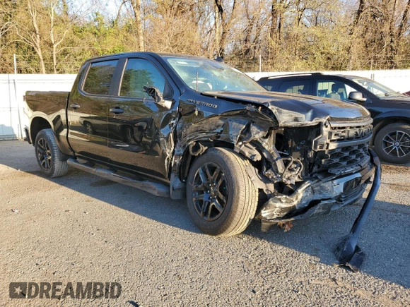 2022 Chevrolet Silverado 1500 Custom with VIN 1GCPDBEK9NZ524775, listed as a Copart auction lot 41422045 with 23,819 mi miles and Salvage Title. Bid and sale history available at carsss.com. Image 4.