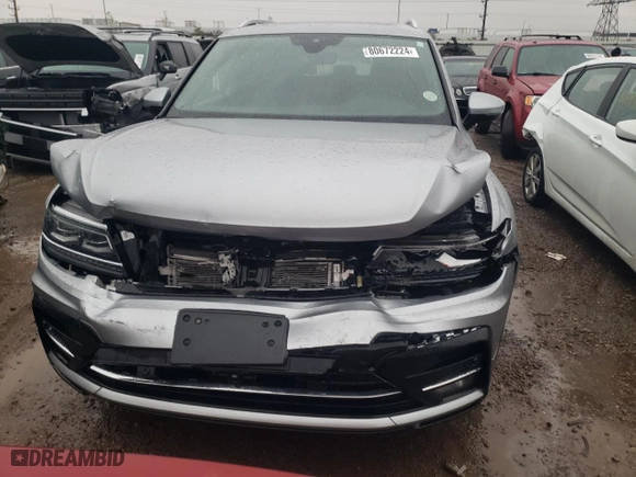 2020 Volkswagen Tiguan SEL Premium R-Line with VIN 3VV4B7AX4LM157226, listed as a Copart auction lot 80672224 with 44,007 mi miles and Salvage Title. Bid and sale history available at carsss.com. Image 5.