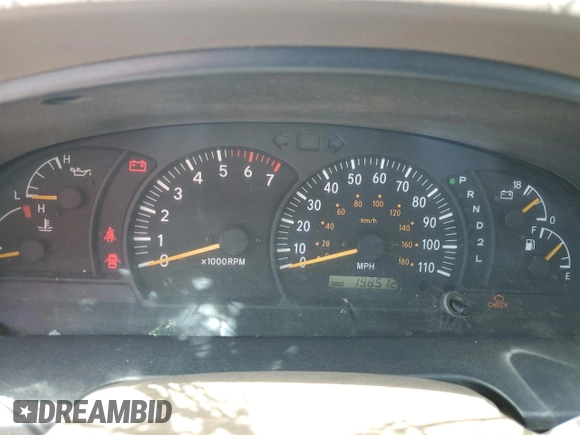 2001 Toyota Tundra SR5 with VIN 5TBRT34121S190183, listed as a Copart auction lot 58151034 with 198,512 mi miles and Non Repairable. Bid and sale history available at DreamBid. Image 9.