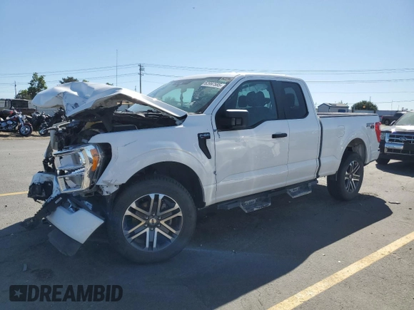 2021 Ford F-150 XL with VIN 1FTFX1E56MKD34057, listed as a Copart auction lot 63997585 with 99,679 mi miles and Clean title. Bid and sale history available at DreamBid. Image 1.