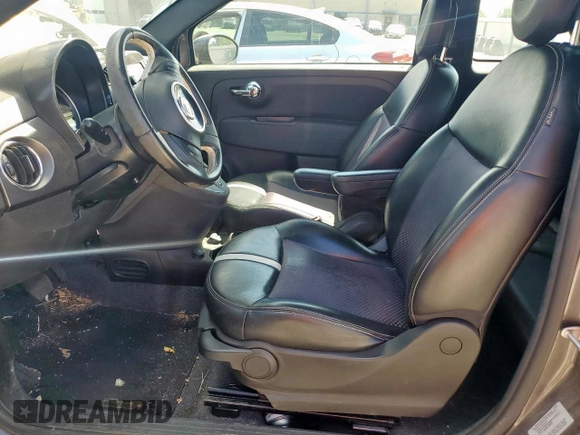 2016 FIAT 500e with VIN 3C3CFFGE3GT221786, listed as a Copart auction lot 59161025 with Not provided miles and Salvage title. Bid and sale history available at DreamBid. Image 7.
