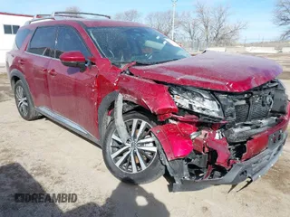 2023 Nissan Pathfinder Platinum с VIN 5N1DR3DK9PC229477, выставлен на аукционе IAAI как лот 41750553 с пробегом Не указан миль и . История ставок и продаж доступна на DreamBid. Изображение 1.