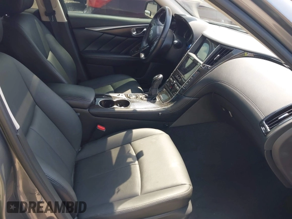 2018 Infiniti Q50 Luxe with VIN JN1EV7AP4JM590048, listed as a IAAI auction lot 41863410 with 55,727 mi miles and . Bid and sale history available at carsss.com. Image 5.