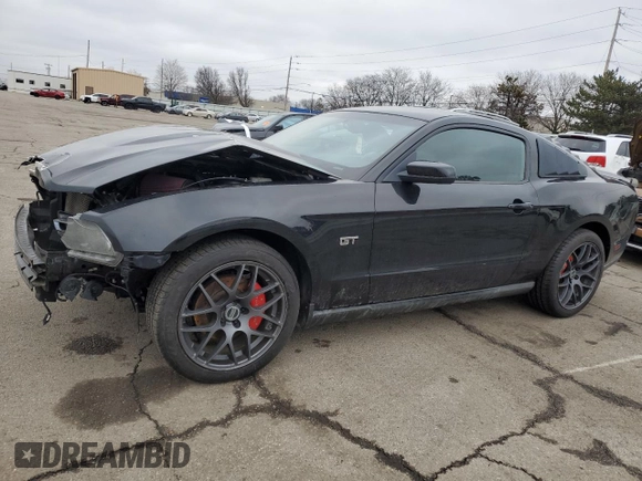 2010 Ford Mustang GT with VIN 1ZVBP8CH5A5144584, listed as a Copart auction lot 43932005 with 64,353 mi miles and Salvage Title. Bid and sale history available at carsss.com. Image 1.