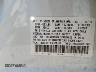 2017 Acura ILX Premium with VIN 19UDE2F7XHA009900, listed as a Copart auction lot 58033015 with 90,641 mi miles and Salvage title. Bid and sale history available at DreamBid. Image 12.