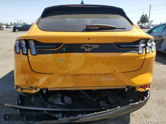 2022 Ford Mustang Mach-E Premium with VIN 3FMTK3SUXNMA45889, listed as a Copart auction lot 57605965 with 23,841 mi miles and Salvage title. Bid and sale history available at DreamBid. Image 6.