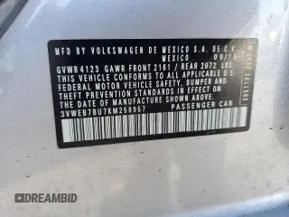 2019 Volkswagen Jetta SEL z VIN 3VWEB7BU7KM258957, wystawiony jako Copart lot #47167515 z przebiegiem 95 646 mil mil oraz Szkoda całkowita • Salvage title. Historia ofert i sprzedaży dostępna na DreamBid. Obrazek 14.