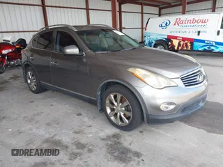 2012 Infiniti EX Journey with VIN JN1AJ0HR2CM452343, listed as a IAAI auction lot 42216001 with 214,459 mi miles. Bid and sale history available at carsss.com. Image 1.