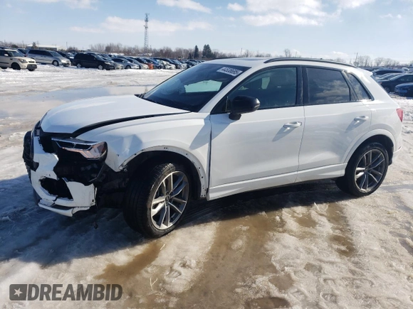 2023 Audi Q3 Premium z VIN WA1AECF35P1146207, wystawiony jako Copart lot #44538695 z przebiegiem 33 990 mil mil oraz Szkoda całkowita • Salvage title. Historia ofert i sprzedaży dostępna na DreamBid. Obrazek 1.