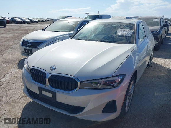 2023 BMW 3 Series 330e xDrive with VIN 3MW39FS0XP8D03304, listed as a IAAI auction lot 41358861 with 33,899 mi miles. Bid and sale history available at carsss.com. Image 2.
