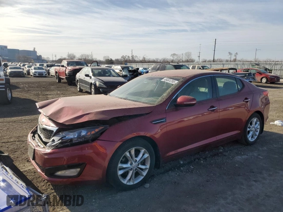 2013 Kia Optima EX with VIN 5XXGN4A79DG221796, listed as a Copart auction lot 49491285 with 106,145 mi miles and Salvage Title. Bid and sale history available at carsss.com. Image 1.