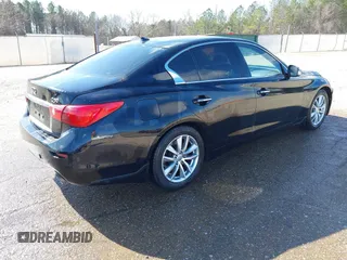 2015 Infiniti Q50 with VIN JN1BV7AP1FM354175, listed as a IAAI auction lot 41486327 with 136,017 mi miles and . Bid and sale history available at DreamBid. Image 4.