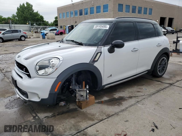 2015 MINI Countryman S with VIN WMWZC5C58FWP46931, listed as a Copart auction lot 59183495 with 105,731 mi miles and Salvage title. Bid and sale history available at DreamBid. Image 1.