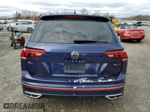 2024 Volkswagen Tiguan SEL R-Line с VIN 3VV4B7AX2RM031987, выставлен на аукционе Copart как лот 47734255 с пробегом 26 727 миль миль и Списание • Salvage title. История ставок и продаж доступна на DreamBid. Изображение 6.