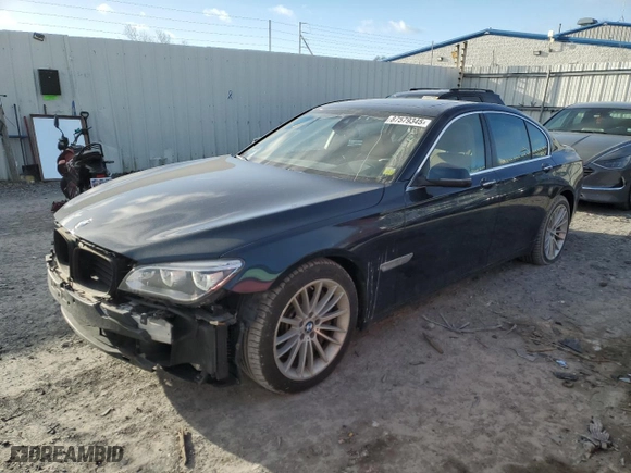 2013 BMW 7 Series 750i xDrive with VIN WBAYB6C50DD223786, listed as a Copart auction lot 87579345 with 143,523 mi miles and Salvage Title. Bid and sale history available at carsss.com. Image 1.