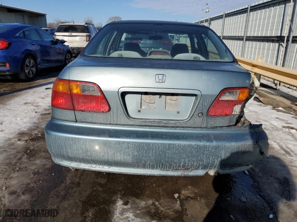 2000 Honda Civic VP with VIN 2HGEJ6617YH605468, listed as a Copart auction lot 87885955 with 243,779 mi miles and Salvage Title. Bid and sale history available at carsss.com. Image 6.