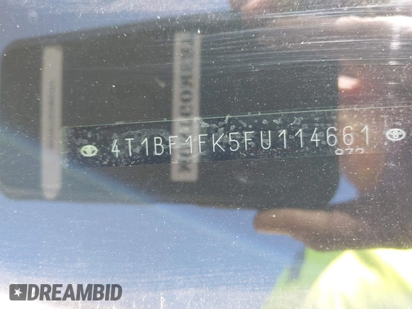 2015 Toyota Camry XLE with VIN 4T1BF1FK5FU114661, listed as a IAAI auction lot 41633878 with 124,013 mi miles and . Bid and sale history available at DreamBid. Image 9.