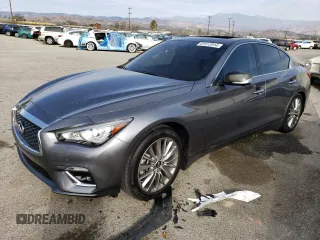 2022 Infiniti Q50 Luxe with VIN JN1EV7BP7NM311843, listed as a Copart auction lot 87412914 with 35,039 mi miles and Salvage Title. Bid and sale history available at DreamBid. Image 1.