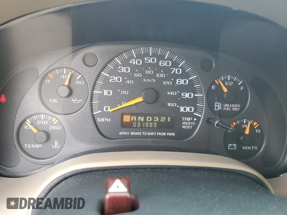 2003 GMC Safari z VIN 1GKEL19X63B510272, wystawiony jako Copart lot #75436594 z przebiegiem 31 989 mil mil oraz Szkody całkowita. Historia ofert i sprzedaży dostępna na DreamBid. Obrazek 9.