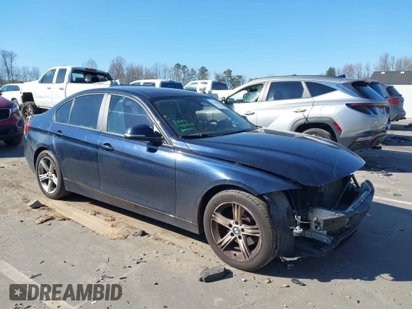 2013 BMW 3 Series 320i with VIN WBA3B1C5XDF461582, listed as a IAAI auction lot 41644855 with 159,363 mi miles. Bid and sale history available at carsss.com. Image 1.