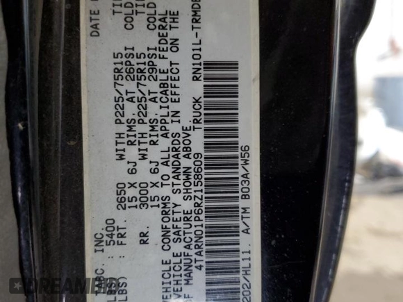 1994 Toyota Pickup DX z VIN 4TARN01P6RZ158609, wystawiony jako Copart lot #66612684 z przebiegiem 230 855 mil mil oraz Szkoda całkowita • Salvage title. Historia ofert i sprzedaży dostępna na DreamBid. Obrazek 14.