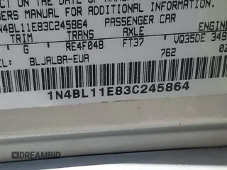 2003 Nissan Altima SE with VIN 1N4BL11E83C245864, listed as a IAAI auction lot 42134785 with Not provided miles and . Bid and sale history available at DreamBid. Image 9.